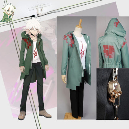 Danganronpa 2 Nagito Komaeda Windbreaker Cosplay Costumes Coats