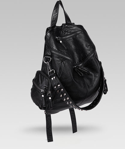 Fashion Rivet Large Storage PU Backpacks