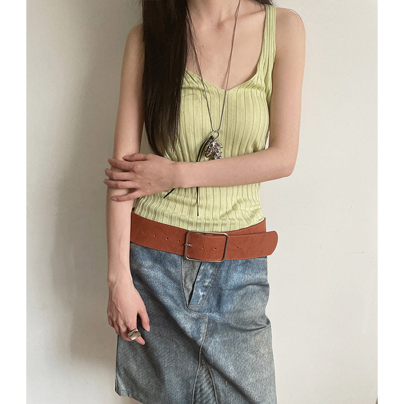 Women's Wide Belt Retro Style For Dresses Jeans Fashion Accessory