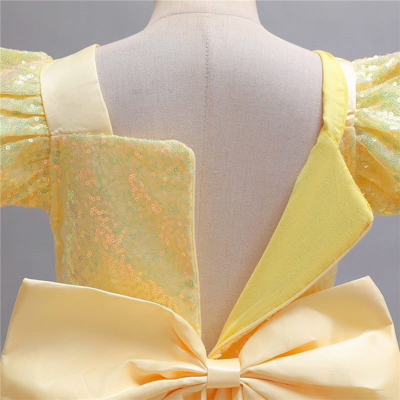 Bubble Sleeve Princess Dress Cosplaying Beauty And The Beast