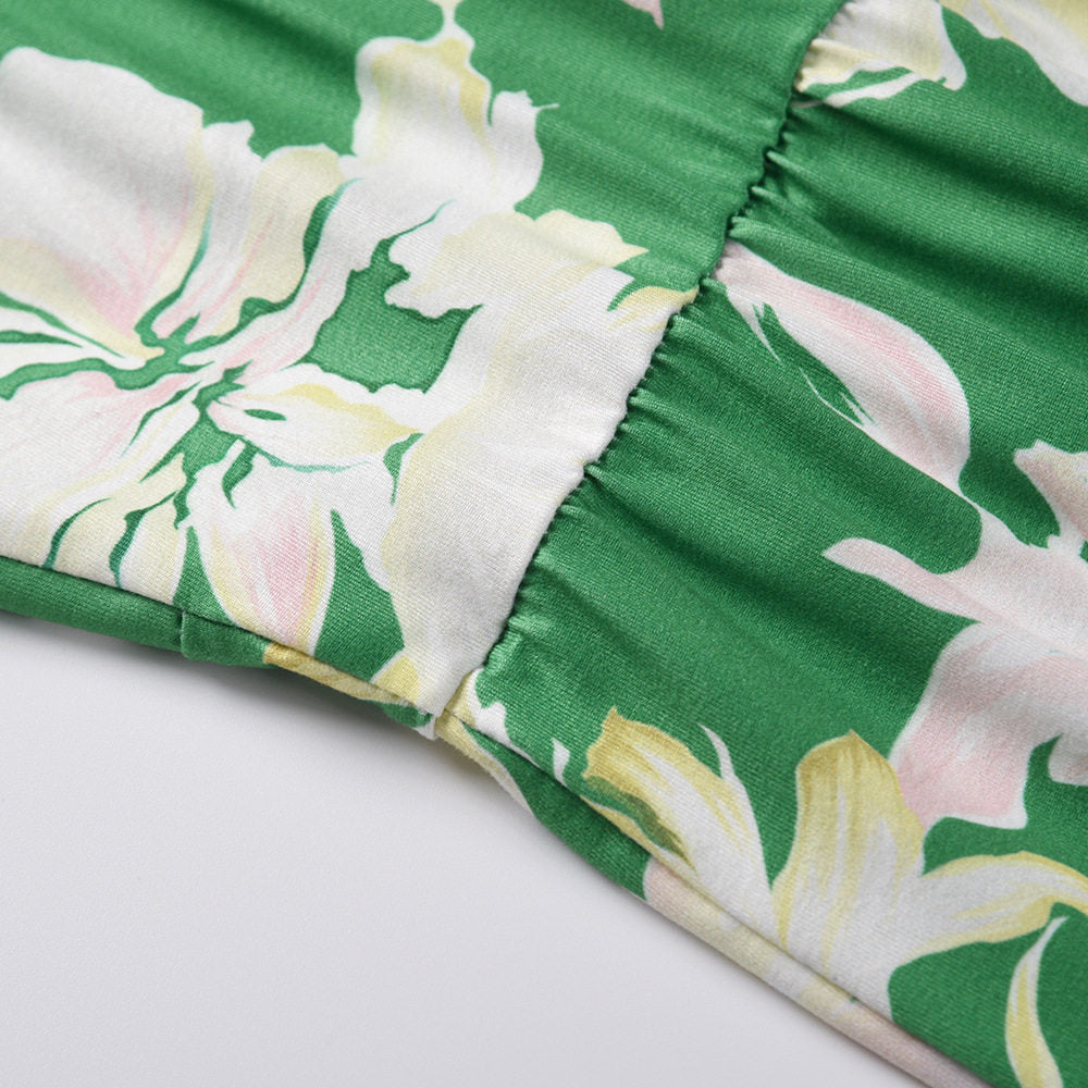Boho Floral Print Slip Dress