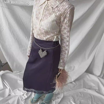 Women's Silver Bead Chain Belt For Dresses, Fashion Waist Accessory