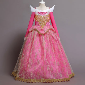 Princess Dress For Girls In Mesh Material