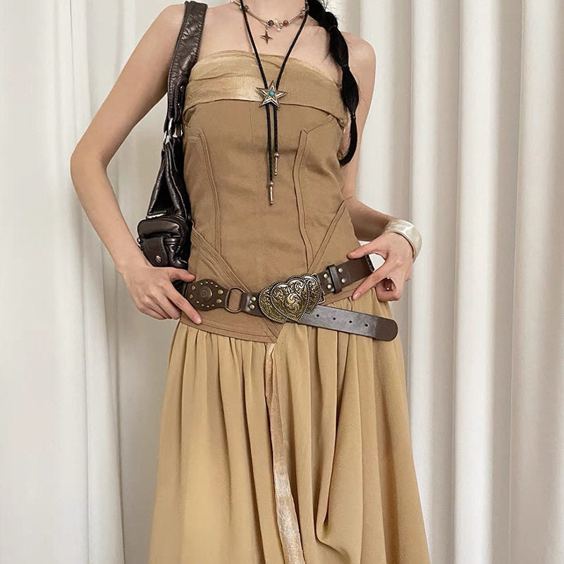 Bohemian Braided Belt For Women With Dresses Jeans
