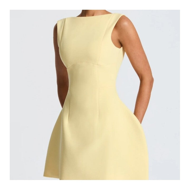 Pear Shaped Waist Short Sleeveless Dress
