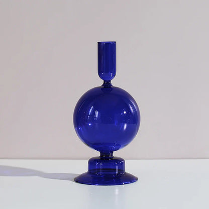 Nordic Glass candle holders, romantic Dinner home decoration, candlestick for birthday wedding, candle holder portavelas decor