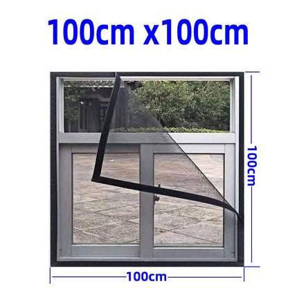 Insect Window Screen Mesh,Indoor Anti Fly Curtain Tulle Summer Invisible Anti-Mosquito Removable Washable Customize Screen Net
