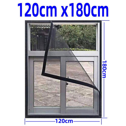Insect Window Screen Mesh,Indoor Anti Fly Curtain Tulle Summer Invisible Anti-Mosquito Removable Washable Customize Screen Net
