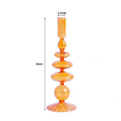 Nordic Glass candle holders, romantic Dinner home decoration, candlestick for birthday wedding, candle holder portavelas decor