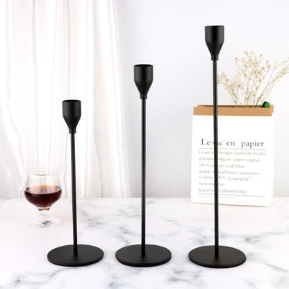European Style Metal Candle Holders Simple Wedding Decoration Bar Party Living Room Decor Home Table Candlestick