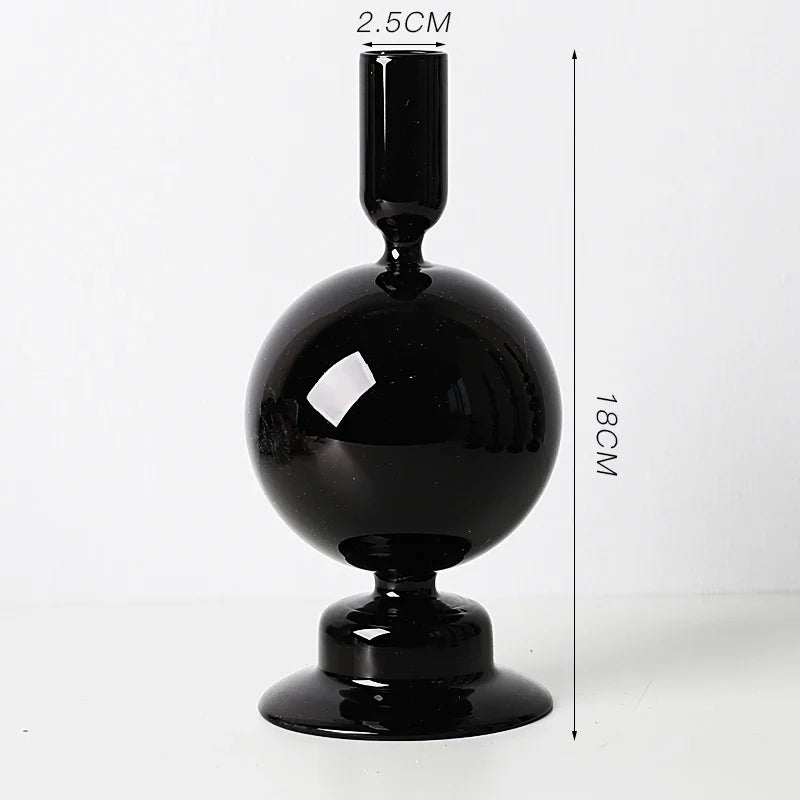 Nordic Glass candle holders, romantic Dinner home decoration, candlestick for birthday wedding, candle holder portavelas decor