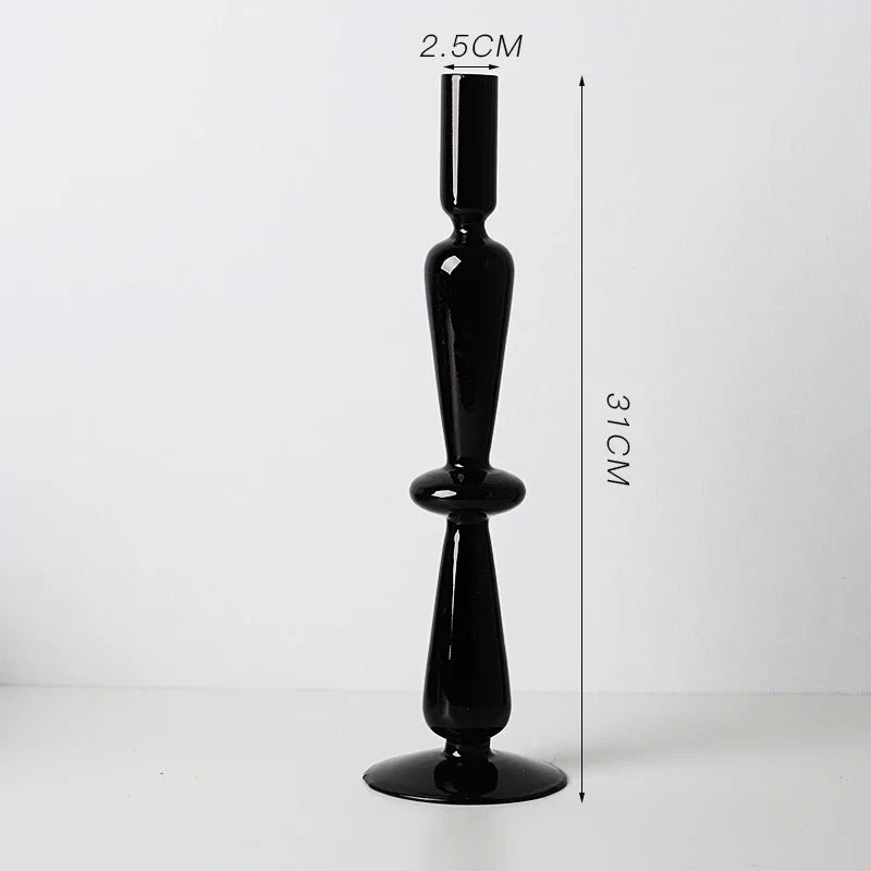 Nordic Glass candle holders, romantic Dinner home decoration, candlestick for birthday wedding, candle holder portavelas decor