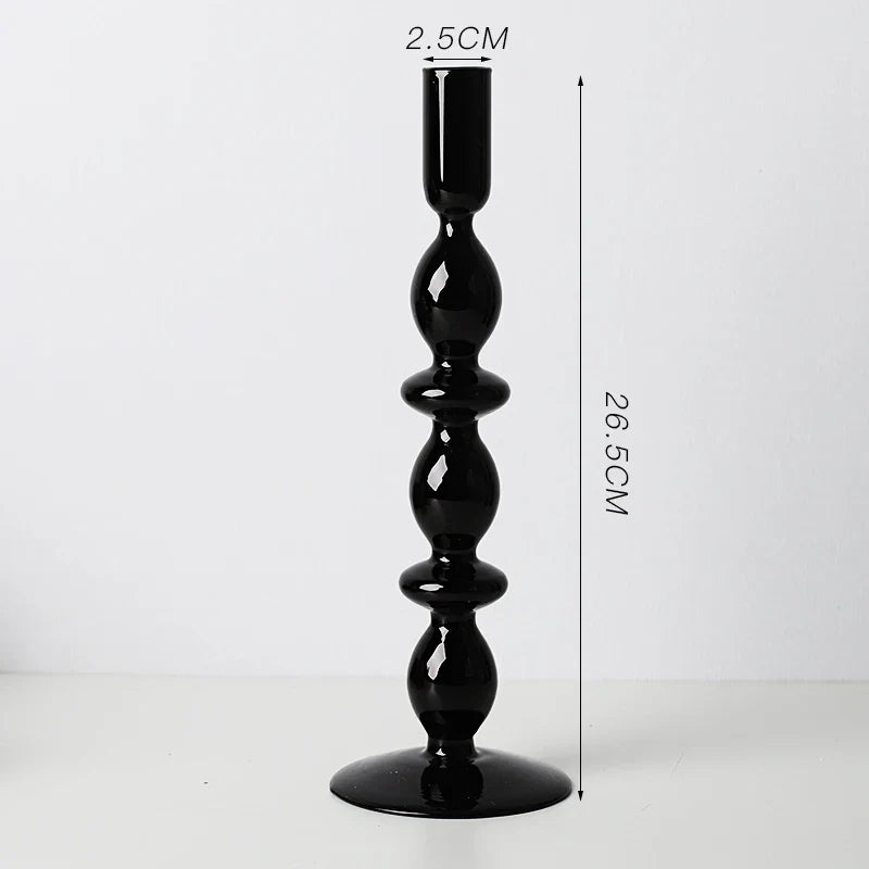 Nordic Glass candle holders, romantic Dinner home decoration, candlestick for birthday wedding, candle holder portavelas decor