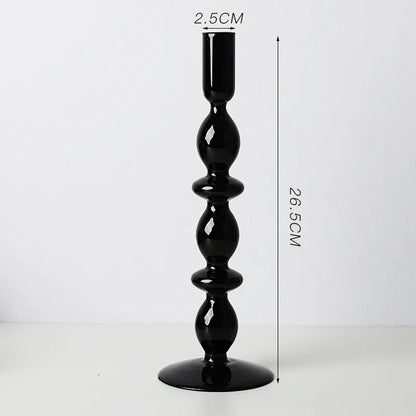 Nordic Glass candle holders, romantic Dinner home decoration, candlestick for birthday wedding, candle holder portavelas decor