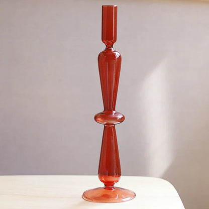 Nordic Glass candle holders, romantic Dinner home decoration, candlestick for birthday wedding, candle holder portavelas decor