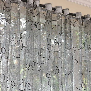 Modern Bird Nest  Embroidered  Tulle Curtains for Living Room Window Treatment Sheer Voile Curtain for Bedroom Custom Home