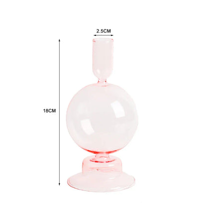 Nordic Glass candle holders, romantic Dinner home decoration, candlestick for birthday wedding, candle holder portavelas decor