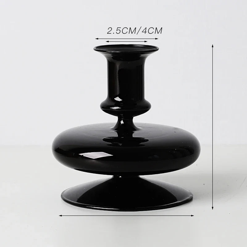 Nordic Glass candle holders, romantic Dinner home decoration, candlestick for birthday wedding, candle holder portavelas decor