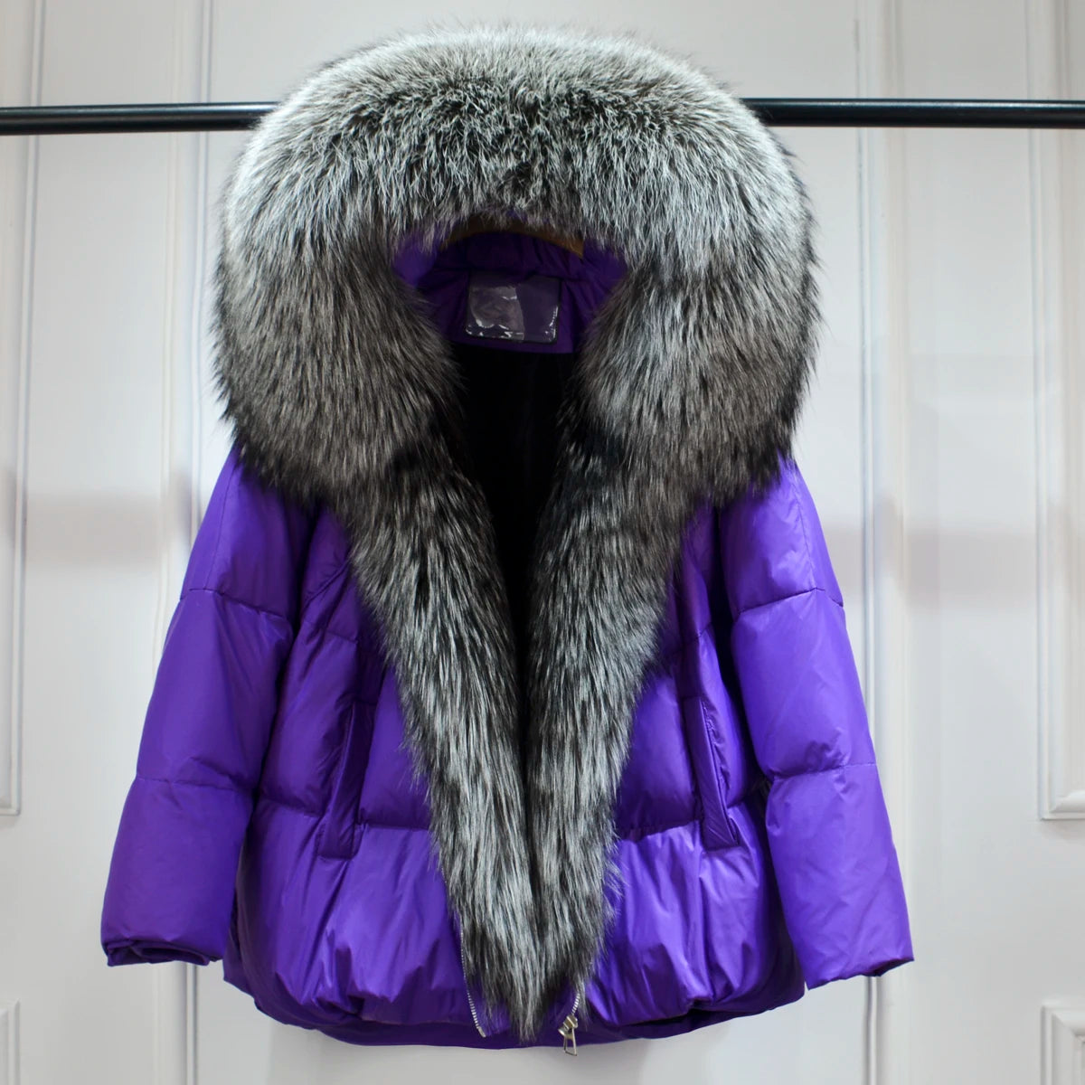 Winter Women Faux Fur Collar Thick Warm Women Hoodies Coat
