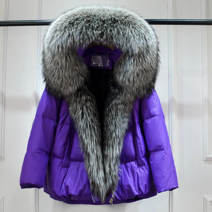 Winter Women Faux Fur Collar Thick Warm Women Hoodies Coat