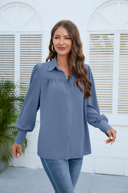 Casual Chiffon Long Sleeves Blouses for Women
