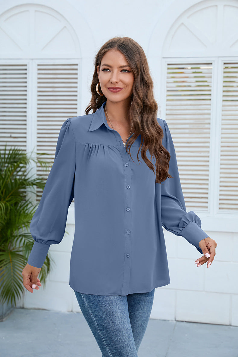 Casual Chiffon Long Sleeves Blouses for Women