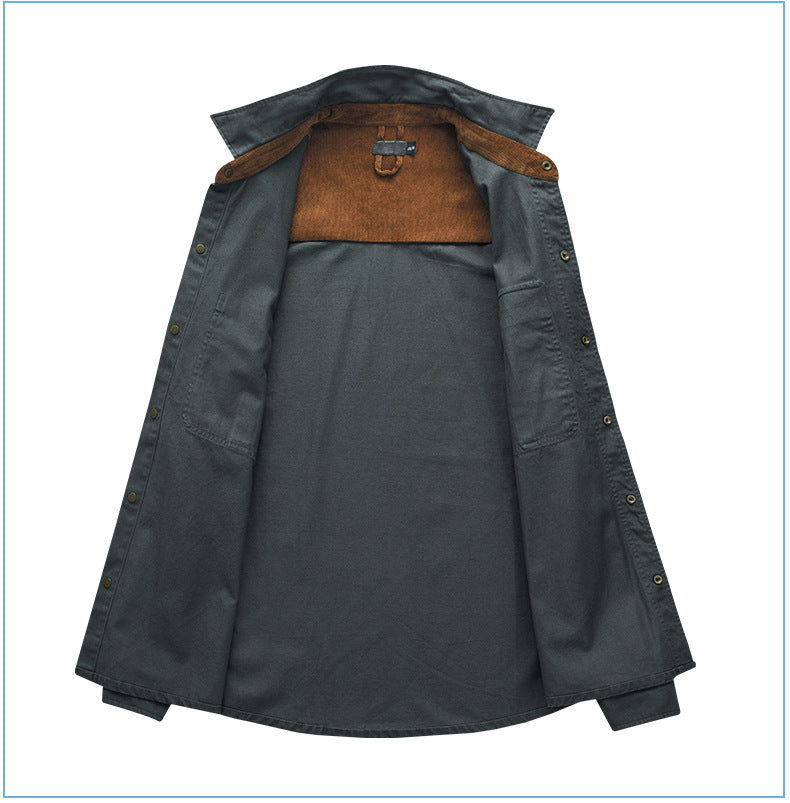 Casual Cotton Plus Sizes Long Sleeves Shirts for Men