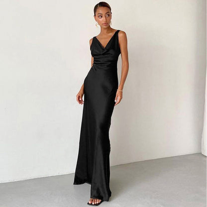 Summer Backless Long Back Party Dresses