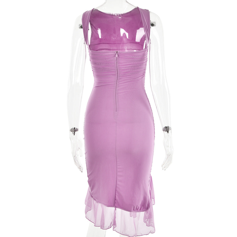 Sexy One Shoulder Summer Sleeves Sheath Dresses