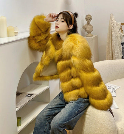 Luxury Winter Fox Fur Women Coats