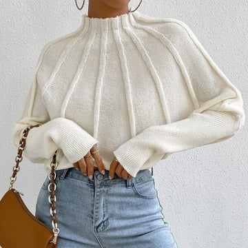 Casual High Neck Pullover Knitted Sweaters