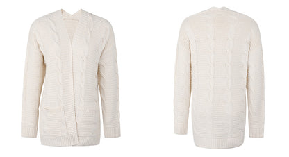 Fashion Twist Knitted Cardigan Coats