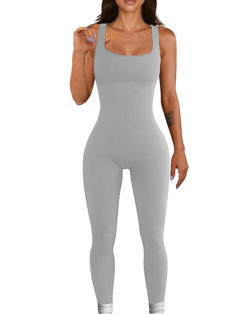 Sexy Square Neckline Sleeveless Jumpsuits