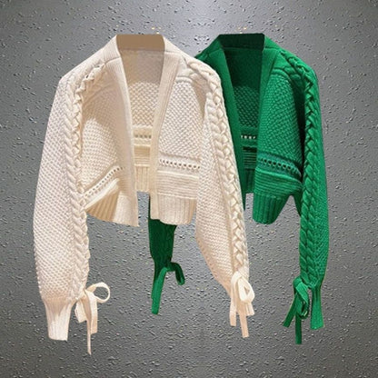 Sweety V Neck Knitted Short Sweaters