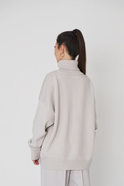 Classical High Neck Knitted Pullover Sweaters