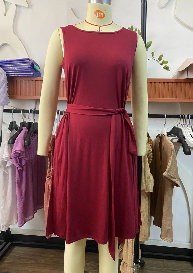 Sexy Summer Split Front Sleeveless Midi Dresses