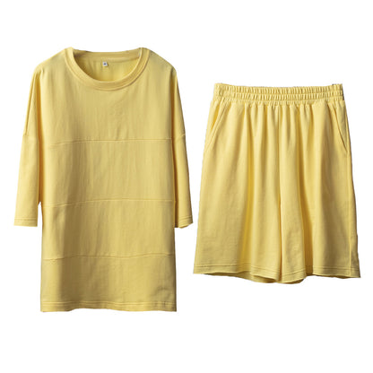 Casual Soft Cotton Short Sleeves T Shirts and Shorts