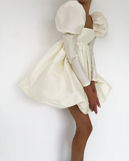 Lovely Satin Princess Mini Dresses for Women