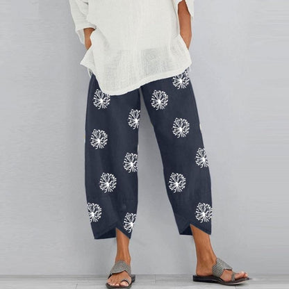 Casual Floral Print Summer Pants for Women