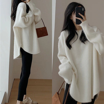 Casual Round Neck Knitted Pullover Sweaters