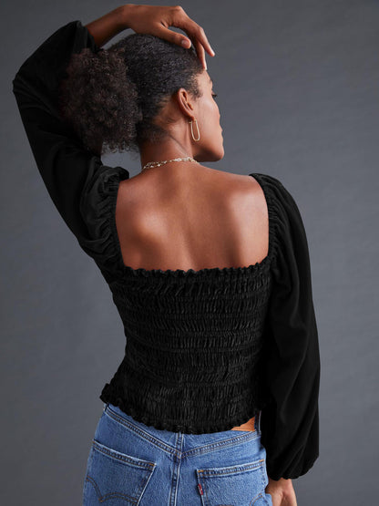Elegant Designed Velvet Long Sleeves T Shirts