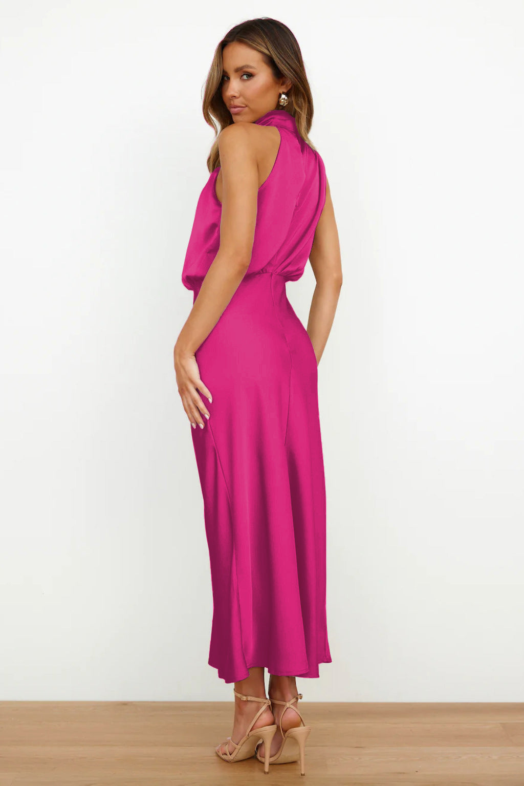Fashion Stain Sleeveless Evening Dresses