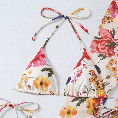 Casual Floral Summer 3pcs Women Swimsuits