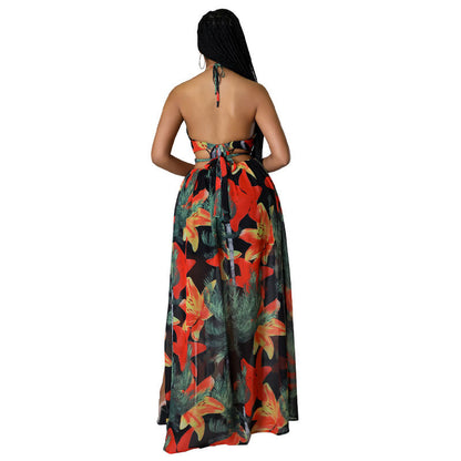 Sexy Halter Plus Sizes Summer Long Dresses