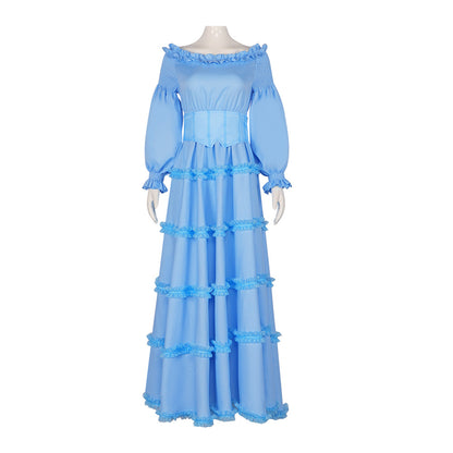 The Little Mermaid Ariel Blue Princess Dress Cosplay Costume 2002