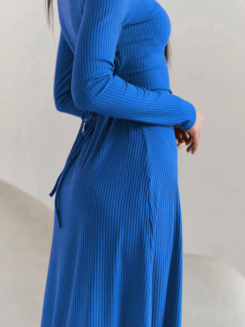 Fashion Round Neck Long Sleeves Dresses