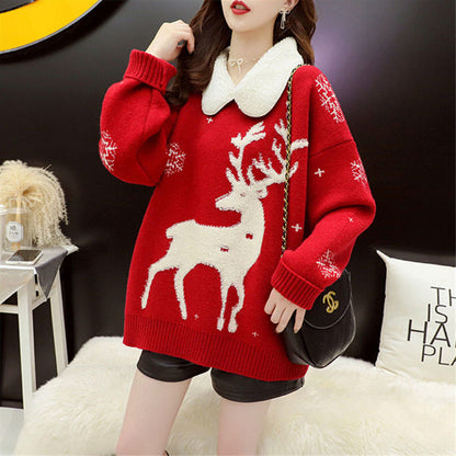 Casual Christmas Pullover Knitted Sweaters for Women