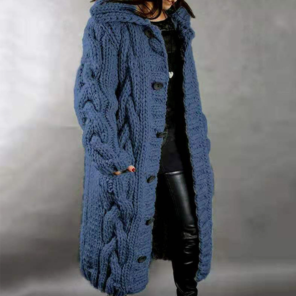Women Winter Knitted Cardigan Overcoats