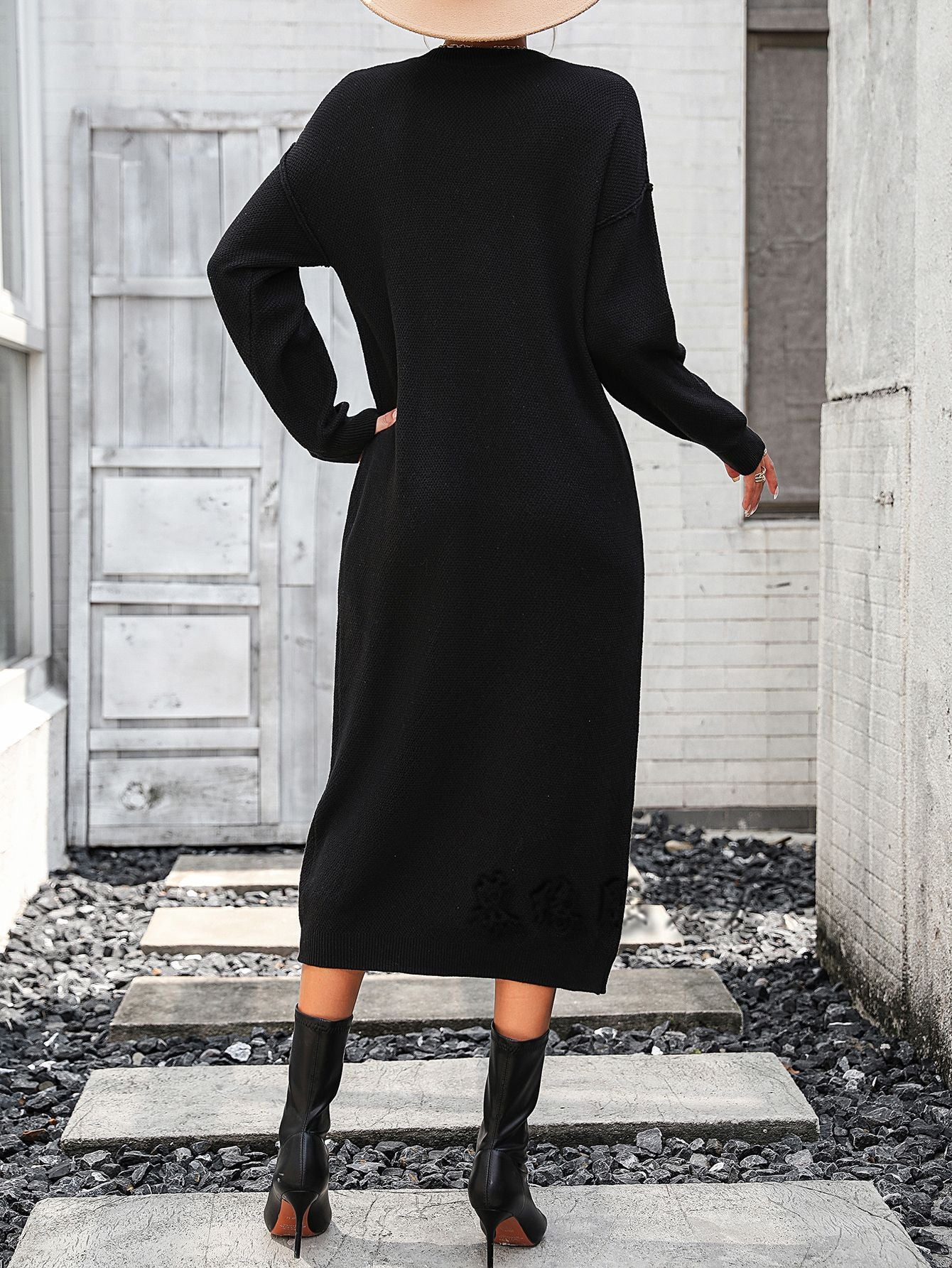 Fashion Button Design Knitted Shirts Dresses