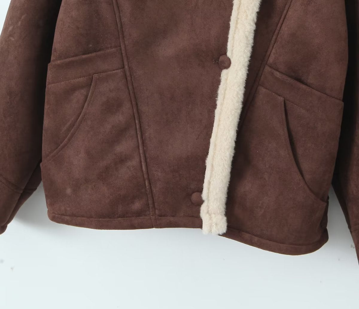 Vintage Winter Lamb Wool Outerwear for Women